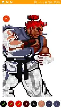 Color by Number Street Fighter : Pixel Art Screen Shot 4