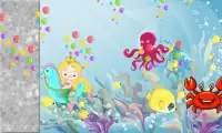 Nàng tiên cá Câu đố và trẻ em - cô gái nhỏ tròchơi Screen Shot 4