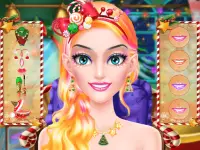 Kerst make-up & dress up Salon Games voor meisjes Screen Shot 6