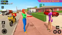 Pizza Delivery: Boy & Girl Bike Game Screen Shot 1