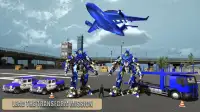 شرطة طائرة المواصلات لعبه - تحول إنسان آلي سيارة Screen Shot 9