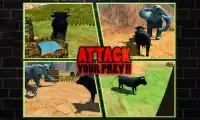 Angry Bull Fighting Game - Jungle Adventures 🐂 Screen Shot 3