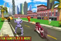 Flying Robot Bike batalla épica Screen Shot 5