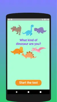 What dinosaur are you? Test Screen Shot 0