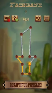 Burn the Ropes - Connect Dots Western Style Puzzle Screen Shot 2