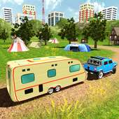 Camper Van Truck Simulator: RV Hummer Trailer Auto