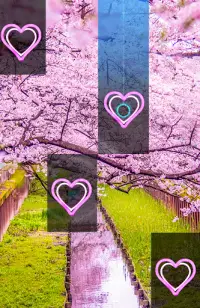 Pink Piano Sakura Tiles Leaf Live HD  Tree Game Screen Shot 1