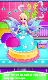 ¡Brilla en The Dark Ice Cream Fairy Cake! Muñecas Screen Shot 5