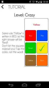 Tap the color (not the word!) Screen Shot 2