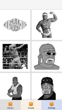 Hulk Hogan Color by Number - Pixel Art Game Screen Shot 0