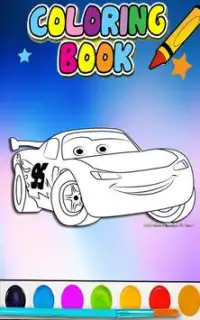 How to color Mcqueen Lightning cars 3 -for kids- Screen Shot 0