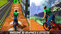 BMX 옥상 자전거 라이더 자전거 경주 스턴트 게임 3D Screen Shot 1