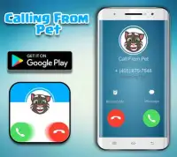 Call From Talking Pet - Fake Call Screen Shot 0