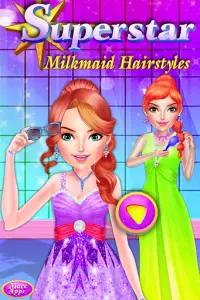 Superstar Milkmaid Hairstyles & braid Artist Salon Screen Shot 0