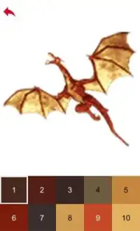 Dragons Color by Number - Pixel Art Game Screen Shot 3