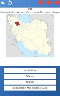 Provinces of Iran - maps, capitals, tests, quiz Screen Shot 1