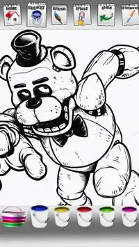 Five nights coloring book game Screen Shot 1