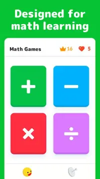 수학 게임 - 덧셈, 뺄셈, 곱셈, 나눗셈을 배우세요 Screen Shot 1