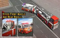 fuego motor camión conducc sim Screen Shot 12