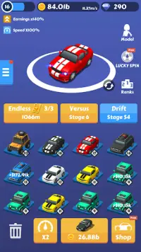Drift Race 3D:Idle Merge Car Tycoon Screen Shot 2