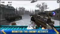 겨울 - 땅 저격 총격 사건 - 배후 지대공 - 최고의 총격 사건 게임 - 무료 FPS Screen Shot 2