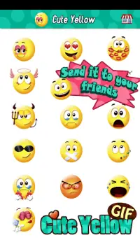 Cute Smiley Gif Emoji Sticker Screen Shot 4