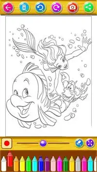 coloring mermaid Screen Shot 3