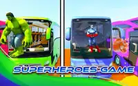 Superhero Bus Racing Stunts Drive: Top Speed Game Screen Shot 3