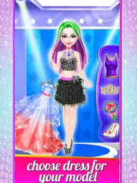 패션 드레스 모델 - 소녀를 위한 게임 Screen Shot 5