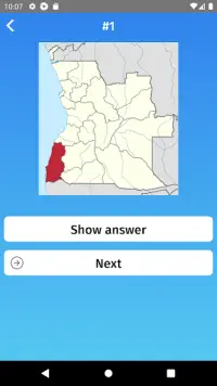 Angola: Regions & Provinces Map Quiz Game Screen Shot 4