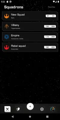 Star Wars X-Wing Second Edition Squad Builder Screen Shot 0