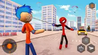Spider Stickman Superhero Game Screen Shot 1
