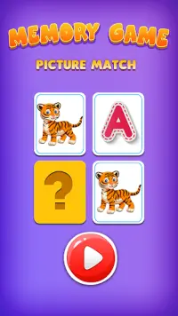 Picture Match, Memory Games for Kids - Brain Game Screen Shot 0