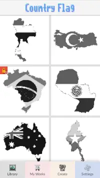 Country Flag - Pixel Art Screen Shot 0