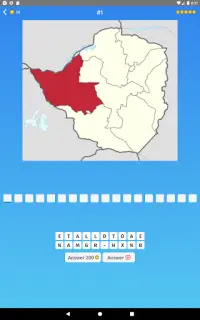 Zimbabwe: Regions & Provinces Map Quiz Game Screen Shot 7