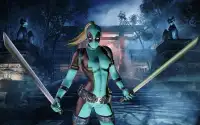 Superhero Dead Lady Dual Sword Fighting Pool Arena Screen Shot 5
