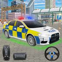 policía coche estacionamiento: 3D vigilancia