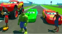 Superheroes Fast Highway Racing Screen Shot 4
