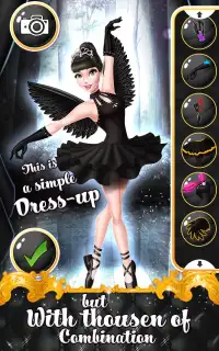 Black Swan Ballerina Dress Up Screen Shot 1