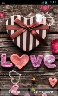 Love Hearts Live Wallpaper Screen Shot 1