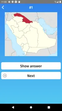 Saudi Arabia: Regions & Provinces Map Quiz Game Screen Shot 4