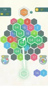 HexPop: Merge number to 2048, Free Puzzle Games Screen Shot 2