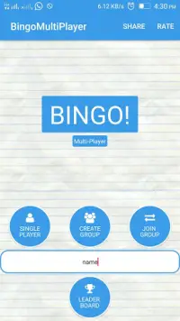 Bingo MultiPlayer (offline, less than 1MB) Screen Shot 0