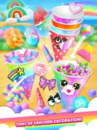 Unicorn Rainbow Snow Cone Desserts Maker Screen Shot 2