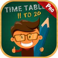 Times Tables 11 to 20 - Multiplication Tables Game