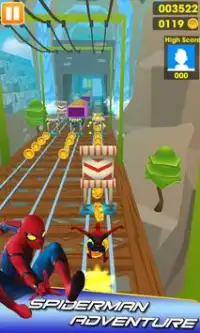 Subway Spider Surfers - Superheroes Game 3D Screen Shot 3