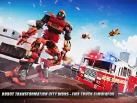 Robot Transformation City Wars - Fire Truck Sim Screen Shot 11