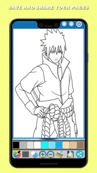 Anime Ninja Coloring Screen Shot 4