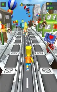Subway Simpsons ; Epic Run Screen Shot 1