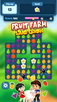 Fruits Farm Land Crush : Puzzle Game Screen Shot 1